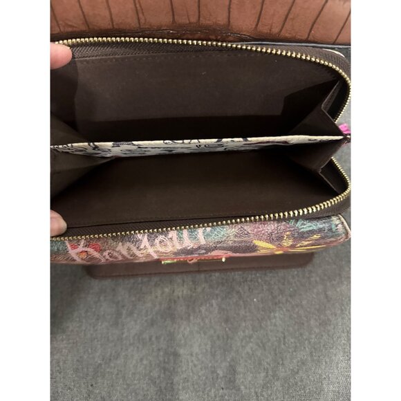 Breniano Bonjour Multicolor Handbag & Wallet Set With Adjustable Strap And Zippe - Picture 8 of 12